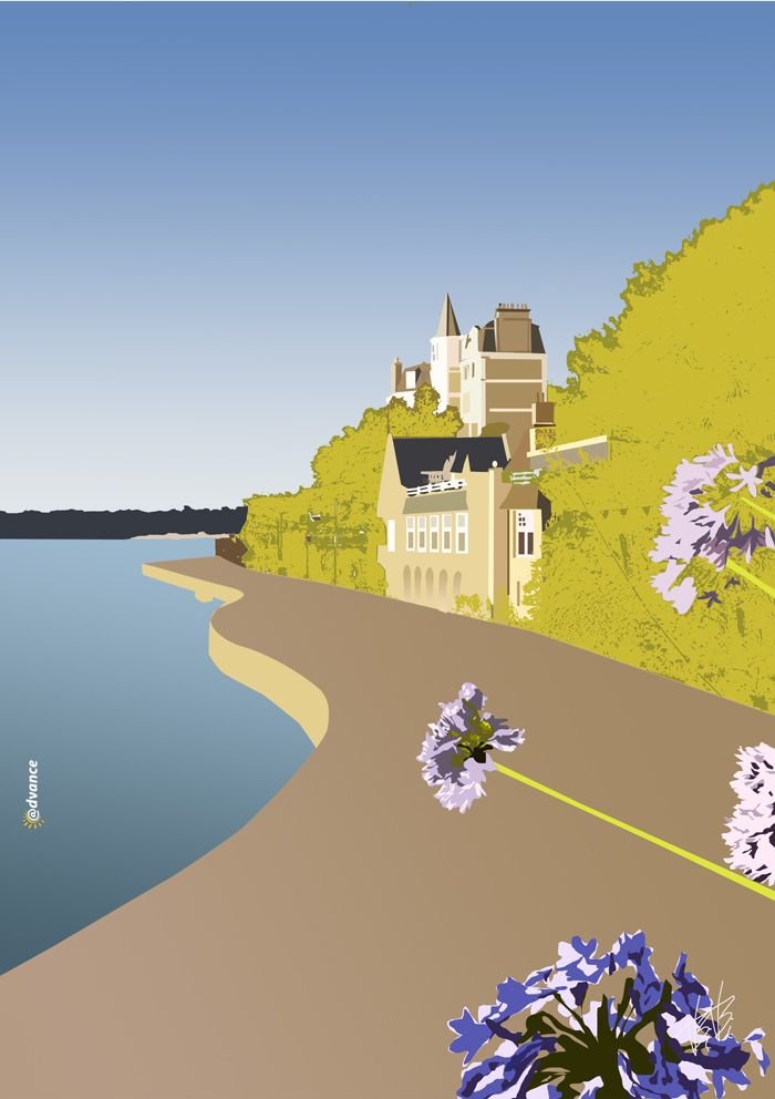 Dinard, la promenade du Clair de lune