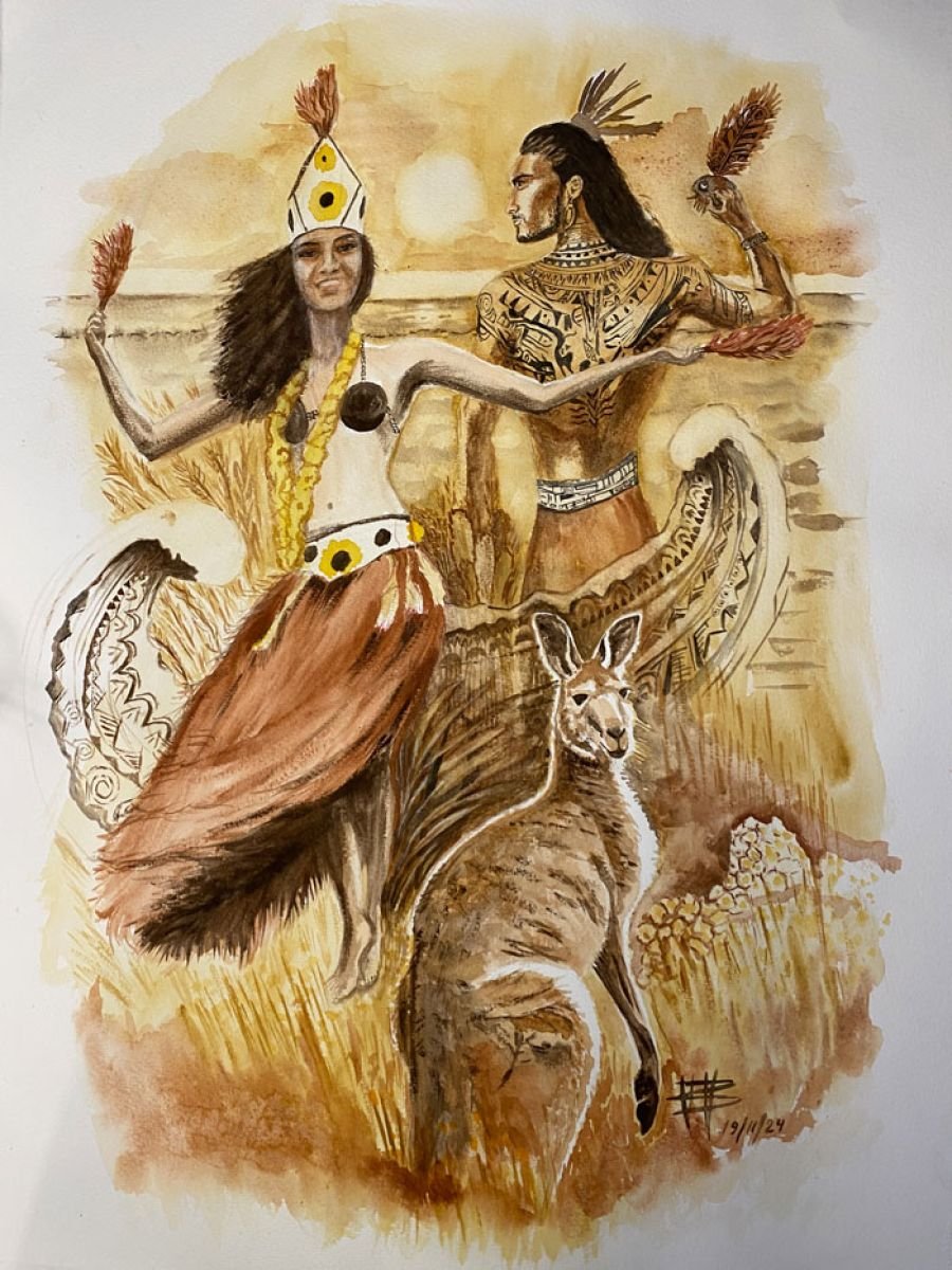 Aquarelle "Elan" Brigitte Besquent