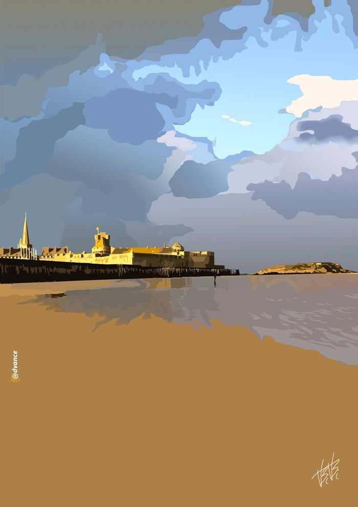 INTRA-MUROS DEPUIS LA PLAGE DES SILLONS, SAINT-MALO